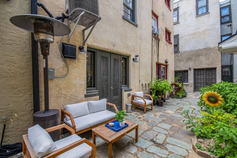 The home shares a courtyard with eight others in the Sansom Gardens cluster.
