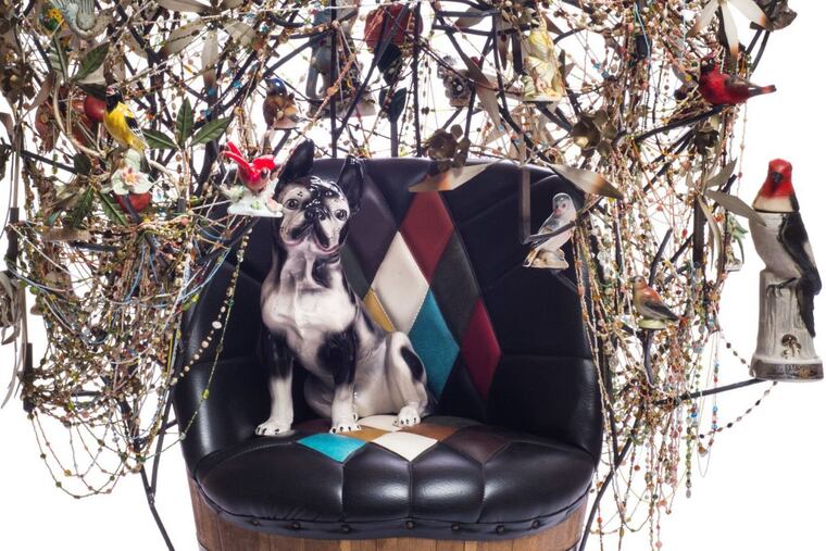 Detail from Nick Cave’s “Rescue” (2013) at PAFA. (Courtesy of the artist and Jack Shainman Gallery)