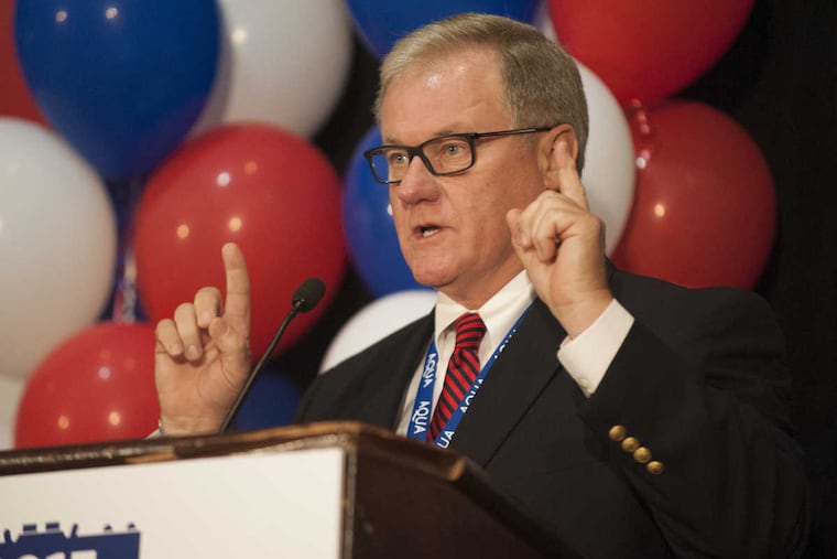 Pennsylvania Senator Scott Wagner speaks during the Northeast Republican Leadership Conference in the Sheraton Hotel in Philadelphia, Pa. on Saturday, June 20, 2015.