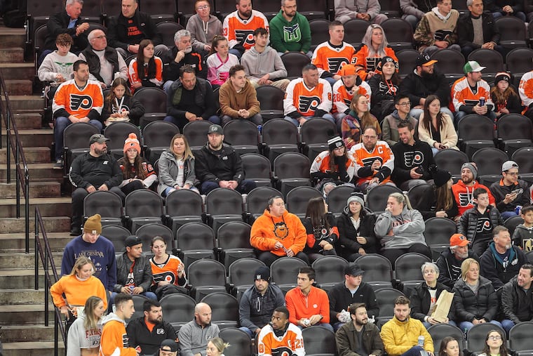 There have been lots of empty seats at the Wells Fargo Center of late, as the last-place Flyers play out the string of a disappointing season.