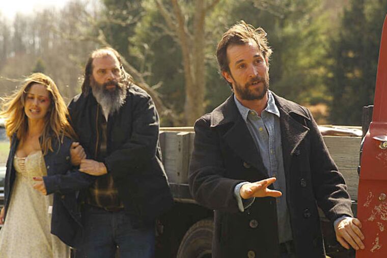 The Appalachian coming-of-age story "World Made Straight," with (from left) Minka Kelly, Steve Earle and Noah Wyle. (KENT SMITH / Millennium Entertainment)
