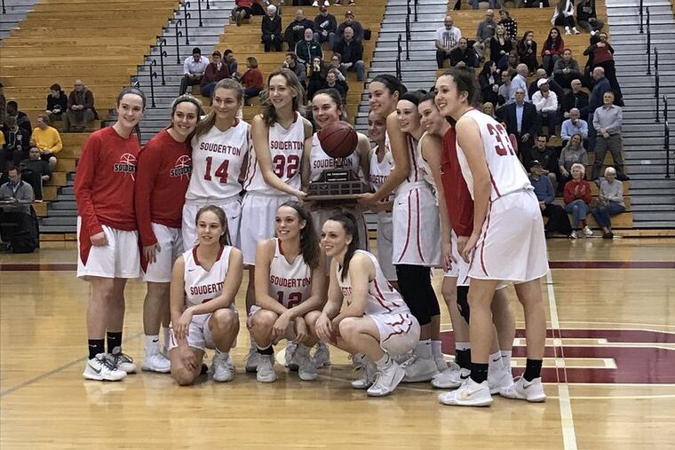 The Souderton girls’ basketball team defeated Central Bucks South, 48-29, in the Suburban One League tournament final on Monday.