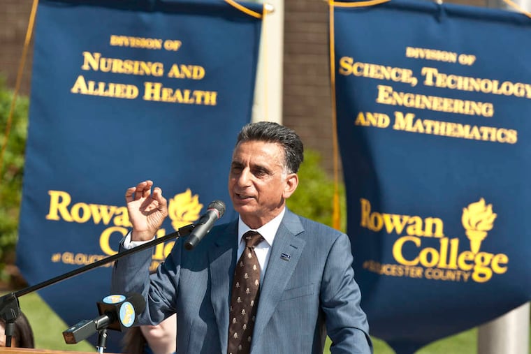 Rowan's president Ali A. Houshmand (above) has pledged not to increase tuition and fees at more than the rate of inflation. Increased enrollment will bring in greater revenue, and the university will search for ways to tighten its belt, said Rowan spokesman Joe Cardona. (RON TARVER / File Photo)