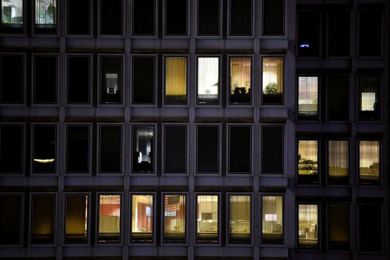 Many Center City high rises have been empty during the pandemic. Employers are studying ways to get workers back together in one spot.