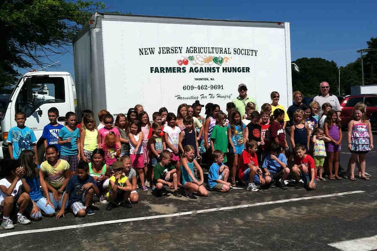 Farmers Against Hunger carted the Washington Township schoolchildren's squash and other crops donated by Duffield's Farm to two Camden churches and the South Jersey Food Bank.