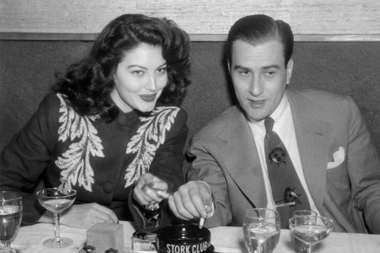 Orchestra leader Artie Shaw dines at New York's Stork Club with Ava Gardner in March 1945, after her divorce from Mickey Rooney.