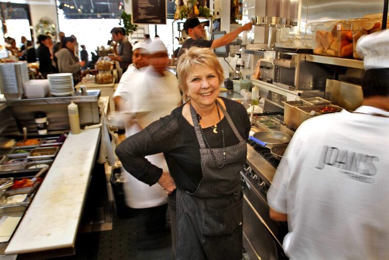 Joan McNamara of Joan’s on Third has an eye for every detail at her popular establishment in Los Angeles. It has grown to employ 110 people, including her two daughters, who run the catering operation and the marketplace. KIRK McKOY / Los Angeles Times