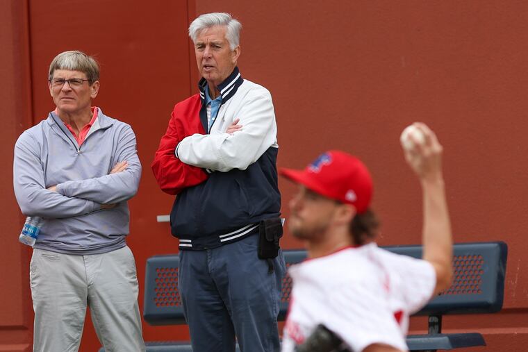 Dave Dombrowski, right, with John Middleton, wants to put the Phillies in position to have as many chances at a World Series as possible.