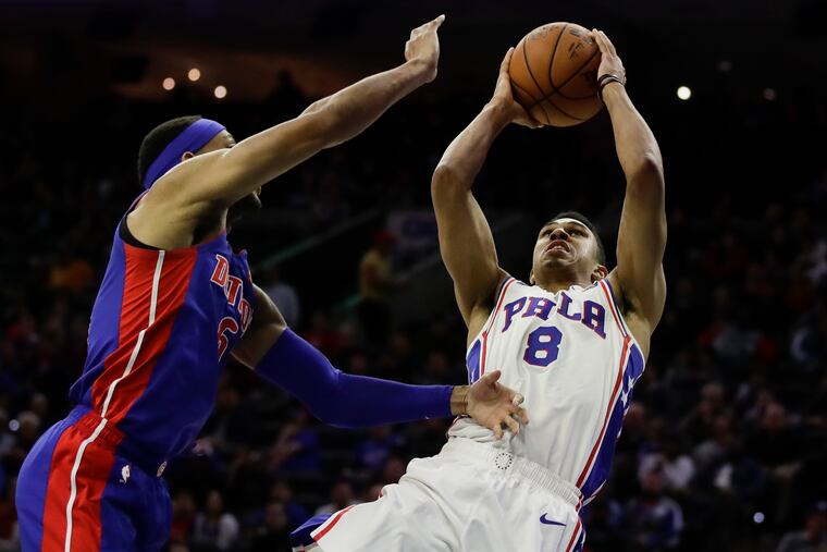 Zhaire Smith (8) had his option picked by the Sixers on Wednesday.