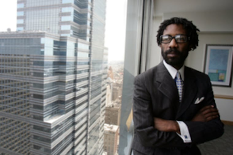 Lawyer Michael Coard, in his One Liberty Place office,is scheduled to receive a City Council honor today. He and his coalition fought for yearsto call attention to the slaves who toiled at the President's House in the 1790s.