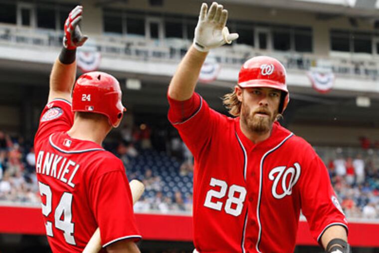 Jayson Werth and the Nationals are in first place in the National League East. (Jacquelyn Martin/AP)