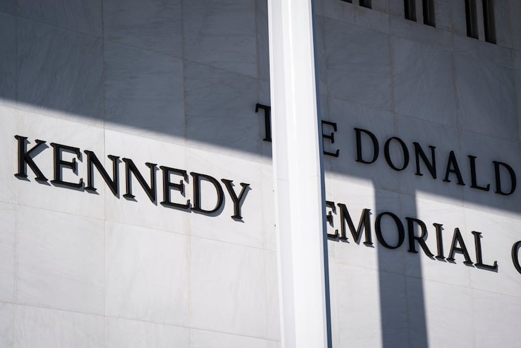 The Kennedy Center's signage in February.