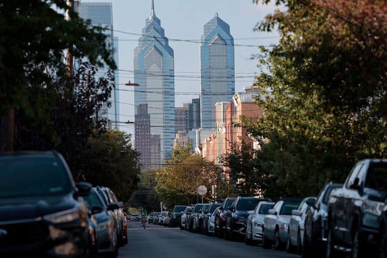 A view of South 17th Street and the Philadelphia skyline.