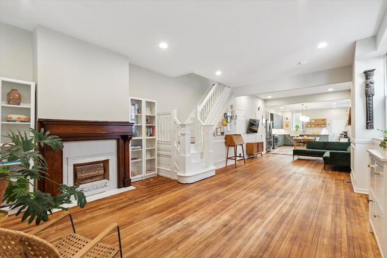 The Germantown house, built in 1900, has an open floor plan.