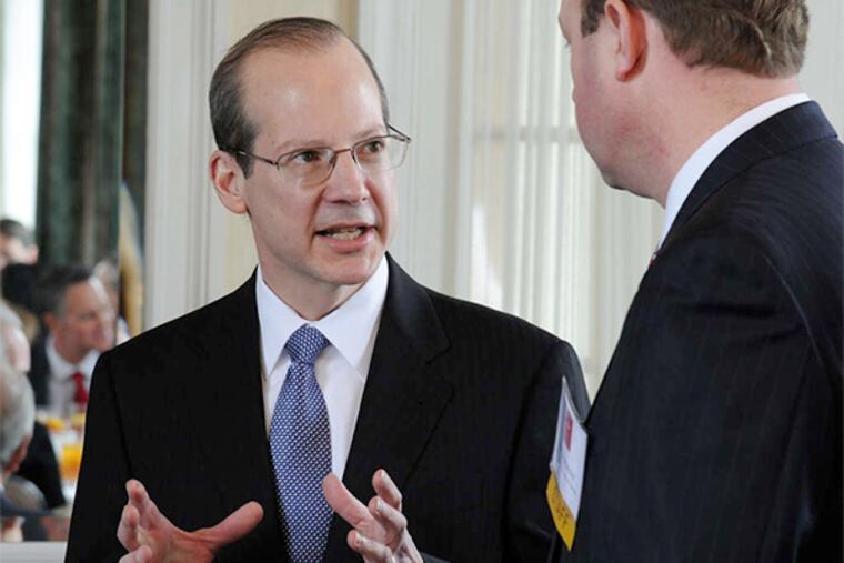 Stuart Rabner , speaking with a member of the New Jersey Civil Justice Institute, has steered his own path.