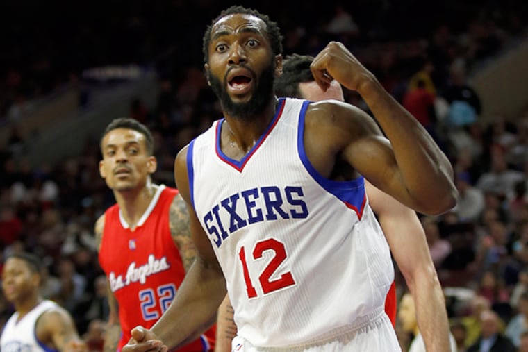 Sixers forward Luc Mbah a Moute. (Yong Kim/Staff Photographer)