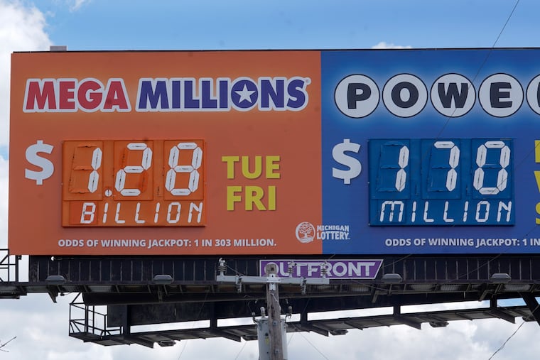 A sign displayed the Mega Millions lottery jackpot in Detroit on Friday.