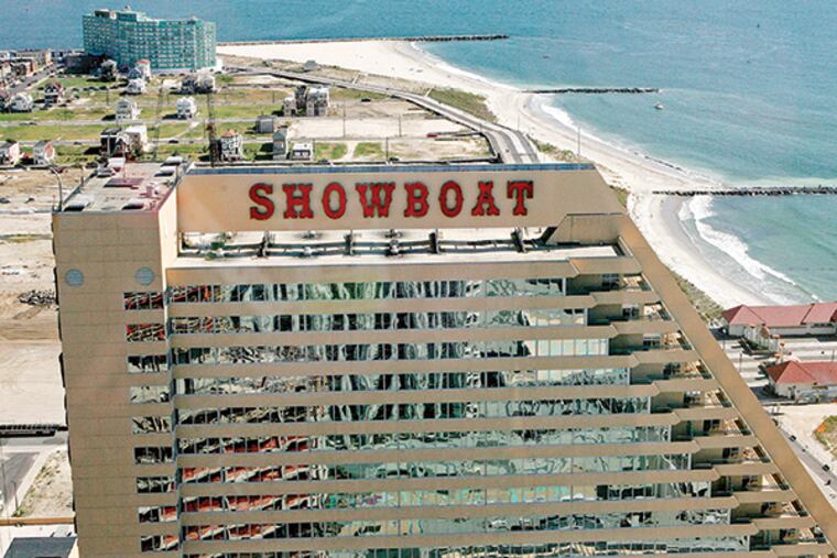 The Showboat Casino-Hotel is seen from a nearby building in Atlantic City, N.J., Thursday, Sept. 13, 2007. (AP Photo / Mel Evans)