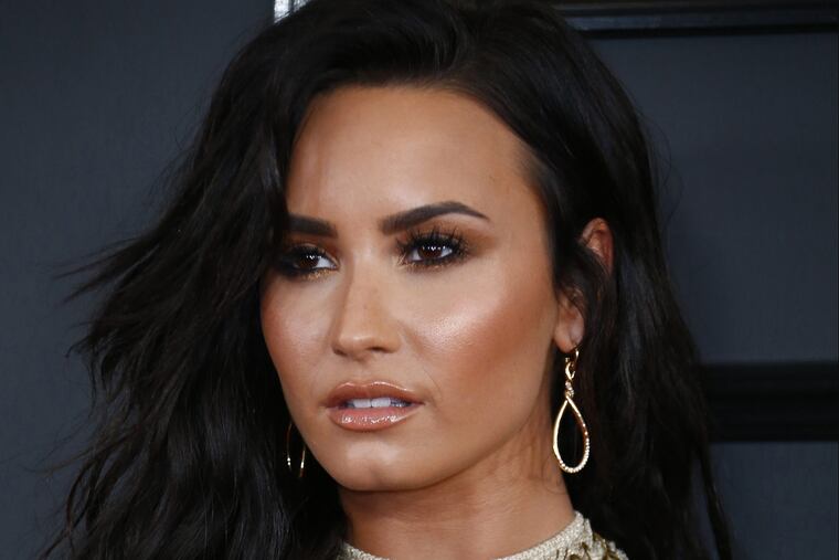 Demi Lovato during the arrivals at the 59th Annual Grammy Awards at Staples Center in Los Angeles on Sunday, Feb. 12, 2017.