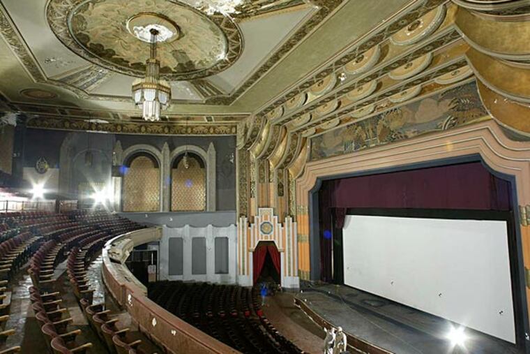 The art-deco auditorium at the Boyd Theater. IPic, a Florida entertainment company, plans to raze the auditorium, but maintain the building's facade. (AP)