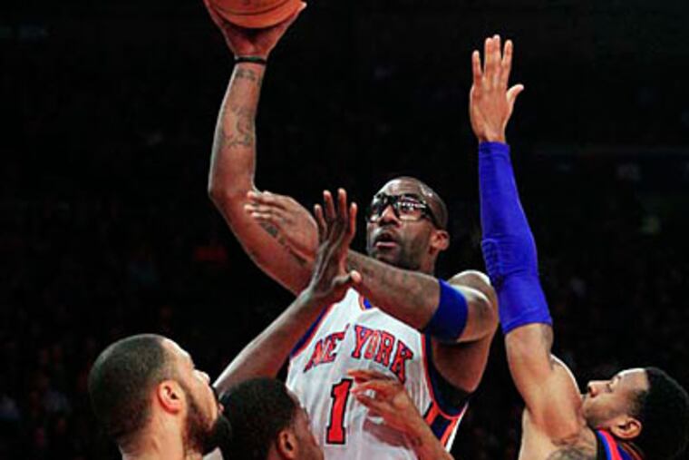 A report over the weekend said the 76ers had asked the Knicks about Amar'e Stoudemire's availability. (Frank Franklin II/AP)
