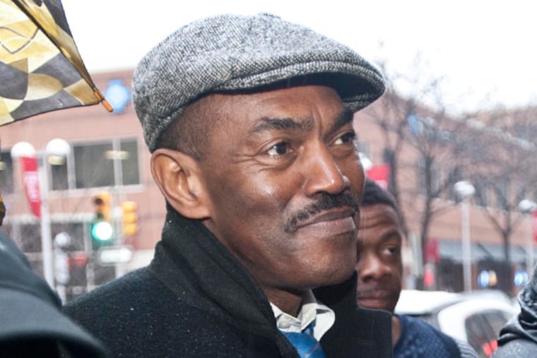 Rodney Muhammad smiles after learning he will become president of the Philadelphia chapter of the NAACP, Dec. 6, 2014. (RON TARVER/Staff Photographer)