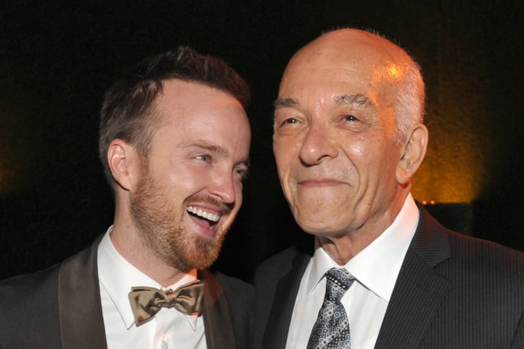 Mark Margolis (right), seen here with fellow "Breaking Bad" actor Aaron Paul following the 2021 Emmy Awards.