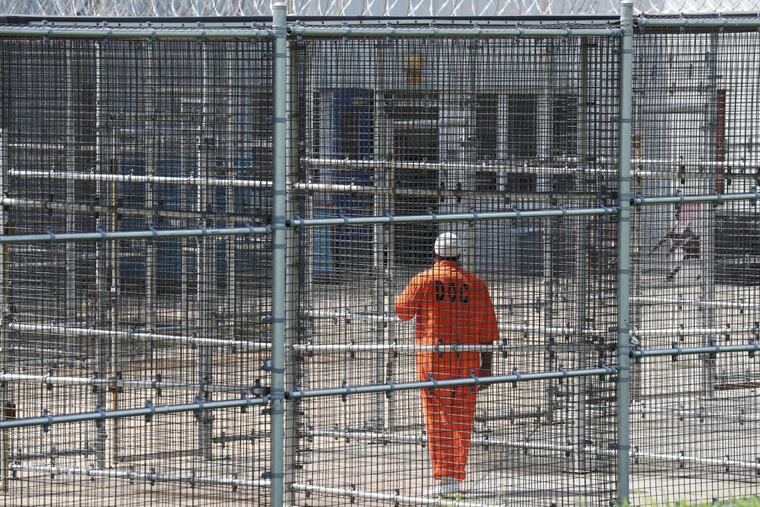 An inmate in a high-security area at Graterford prison in Montgomery County.