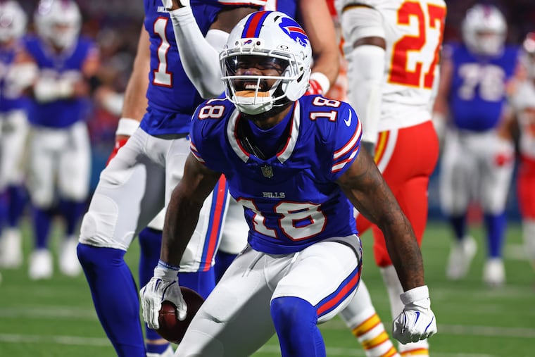 Elijah Moore had nine catches in nine games with the Buffalo Bills last season.
