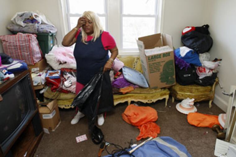 Pamela McDaniels could not afford the rent in her West Oak Lane home and opted to move in with relatives rather then letting an eviction ruin her credit. (Michael S. Wirtz/Staff Photographer)