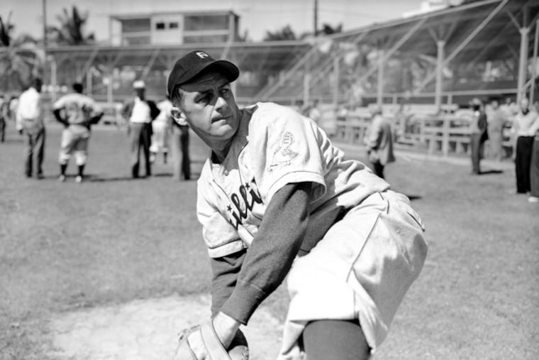 Pitcher Hugh Mulcahy, of Newton, Mass., starts spring training with the Philadelphia Phillies at Miami Beach, Fla., in February 1946.