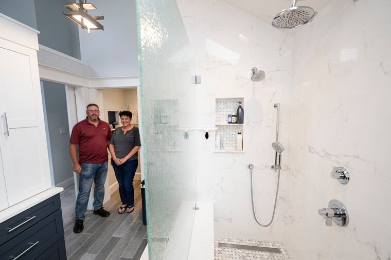 An unexpected remodeling project got Steve and Amy Carpenter thinking ahead to the kind of bathroom they might need as they grow older.