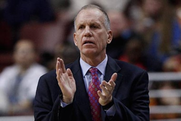 Doug Collins has his young Sixers team playing better as of late. (AP Photo/Matt Slocum)