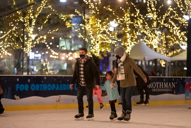 The Rothman Orthopaedics Ice Rink at Dilworth Plaza on the west side of City Hall on Nov. 13, 2020.
