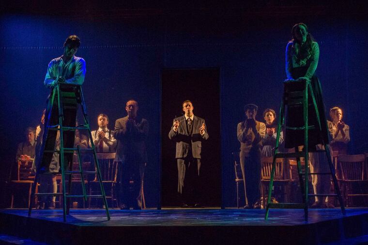 The cast of the Eagle Theatre's production of "Our Town." The staging of Thornton Wilder's part homage of, part indictment of small-town life coincides with the 150th anniversary of Hammonton, N.J., where the playhouse is.