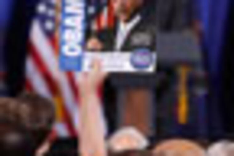 President Barack Obama delivers remarks at a fundraising reception at the Franklin Institute in Philadelphia, June 12, 2012. ( DAVID M WARREN / Staff Photographer )