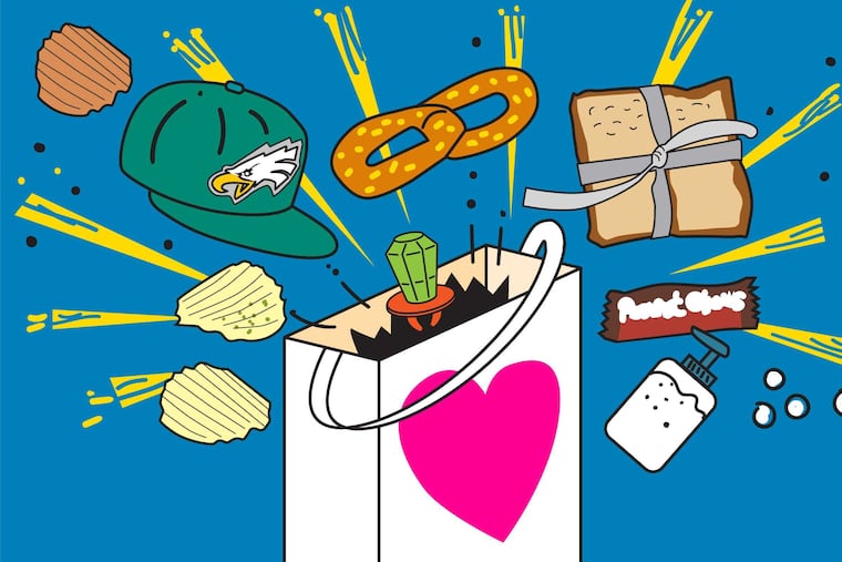 While gift bags for guests staying in your wedding hotel block are not necessary or expected, they are often appreciated. The bags also give couples a chance to show off their pride for Philadelphia and the region. Staff writer Stephanie Farr and her partner presented regional goodies to their out-of-town guests.