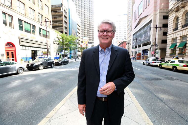 Rob Wonderling (in the middle of South Broad Street) was among the speakers scheduled to kick off B.PHL, an innovation festival scheduled for October. (David Swamson / Staff Photographer)
