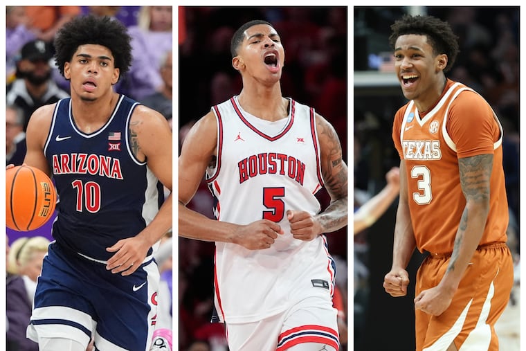 From left: Koa Peat of Arizona, Chris Cenac Jr. of Houston and Dailyn Swain of Texas could be options for the Sixers at No. 22.