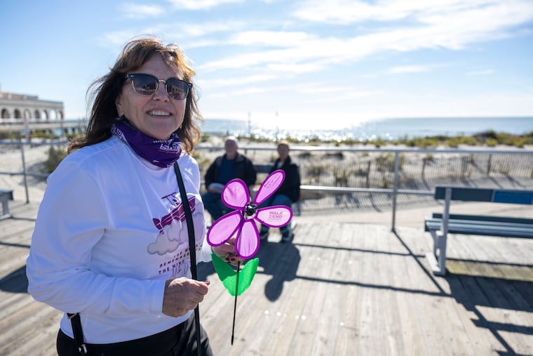 Lynn West, widow of former Rothman CEO Michael West, participates in the Walk to End Alzheimer’s in Ocean City, N.J., last month. Michael West took his own life in September 2024 after an early-onset Alzheimer’s diagnosis.