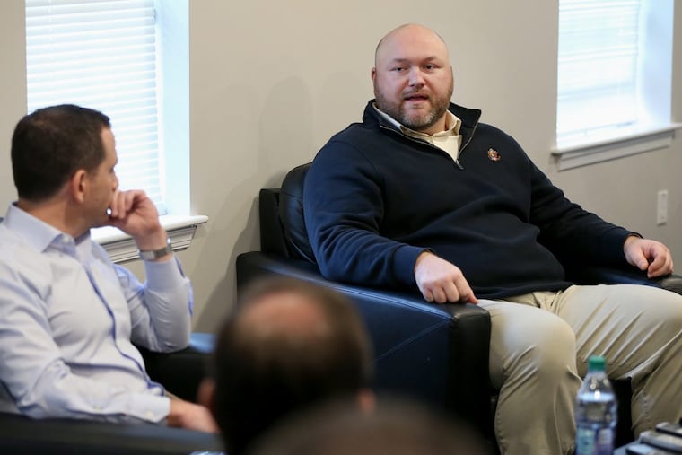 Joe Douglas (right) will likely be on the list of potential general manager candidates if a job opens within the league next year.