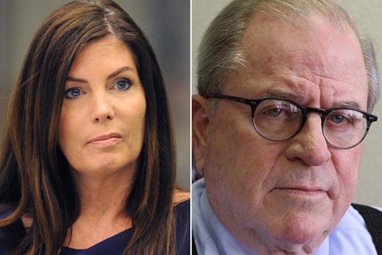 Pennsylvania Attorney General Kathleen Kane and Chief Justice Ronald D. Castille. (Staff photos)