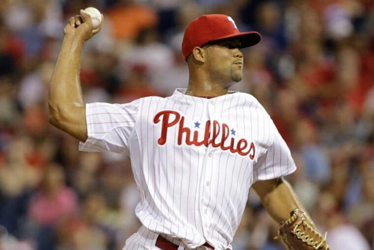Luis Garcia in action during a baseball game against the Washington Nationals, Wednesday, July 10, 2013, in Philadelphia. (Matt Slocum/AP)