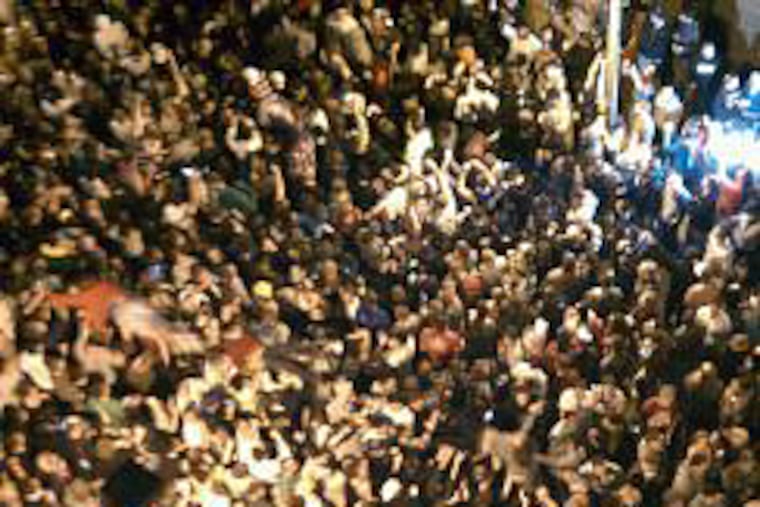 Students at Pennsylvania State University took to the streets to celebrate the announcement of Osama bin Laden's death.