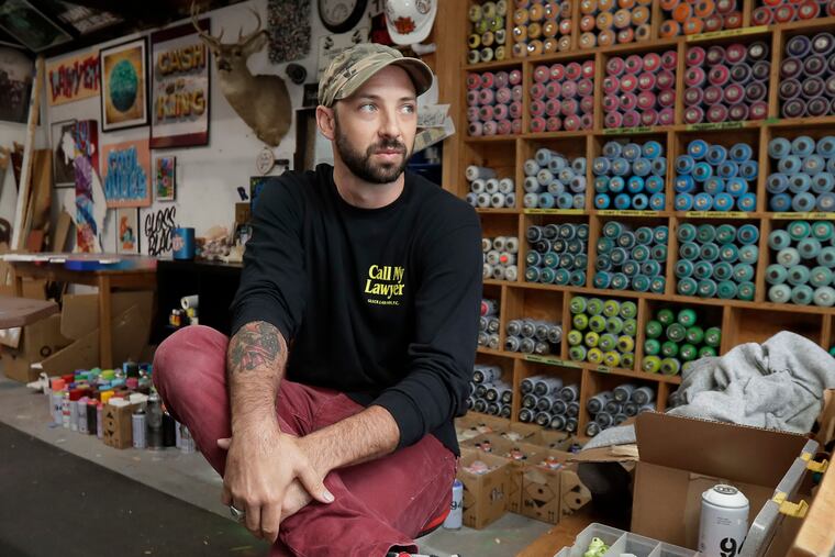 Jimmy Glossblack is a graffiti artist who has been commissioned for corporate spaces across the country, most recently Comcast.