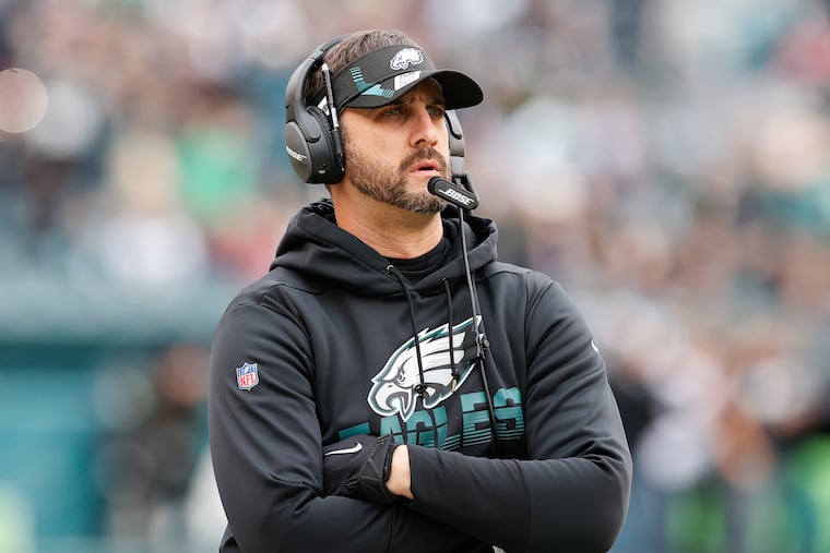 Nick Sirianni coaching against the New Orleans Saints on Sunday.