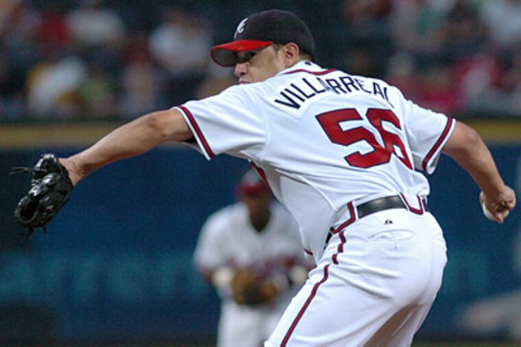 Former Atlanta Braves pitcher Oscar Villarreal has signed a minor league deal with the Phillies. (AP Photo/Gregory Smith)