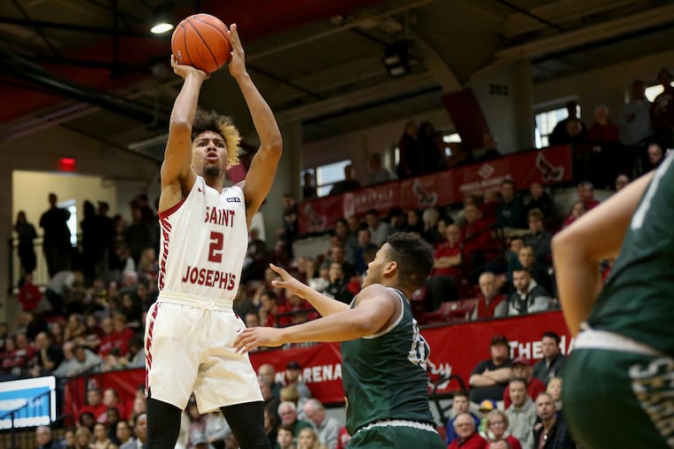 St. Joseph's Charlie Brown Jr. shoots during a game against Wagner.