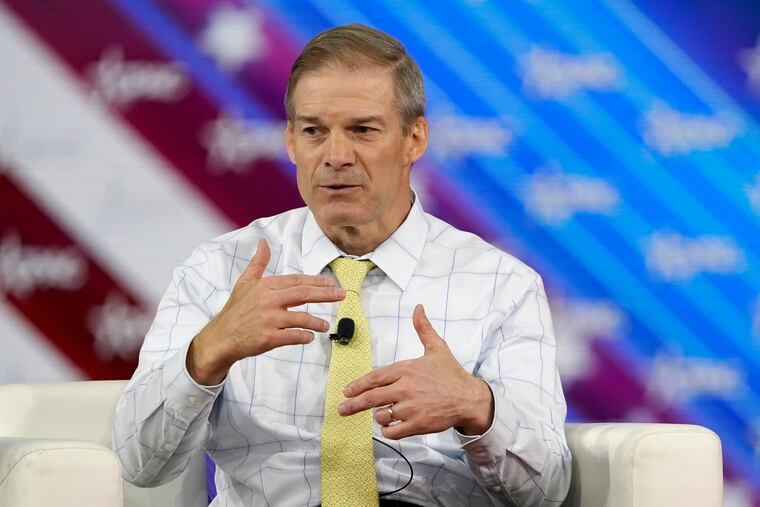 Rep. Jim Jordan, R-Ohio, shown taking part in a discussion at the Conservative Political Action Conference (CPAC) on Feb. 26 in Orlando, Fla.