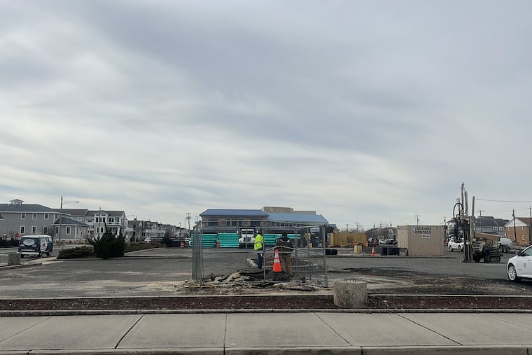 A view of the empty property Ocean City is paying Harry and Jerry Klause $20 million for, and still has to settle with their cousin, John Flood, for his piece. In the background is the city's Aquatic Center.